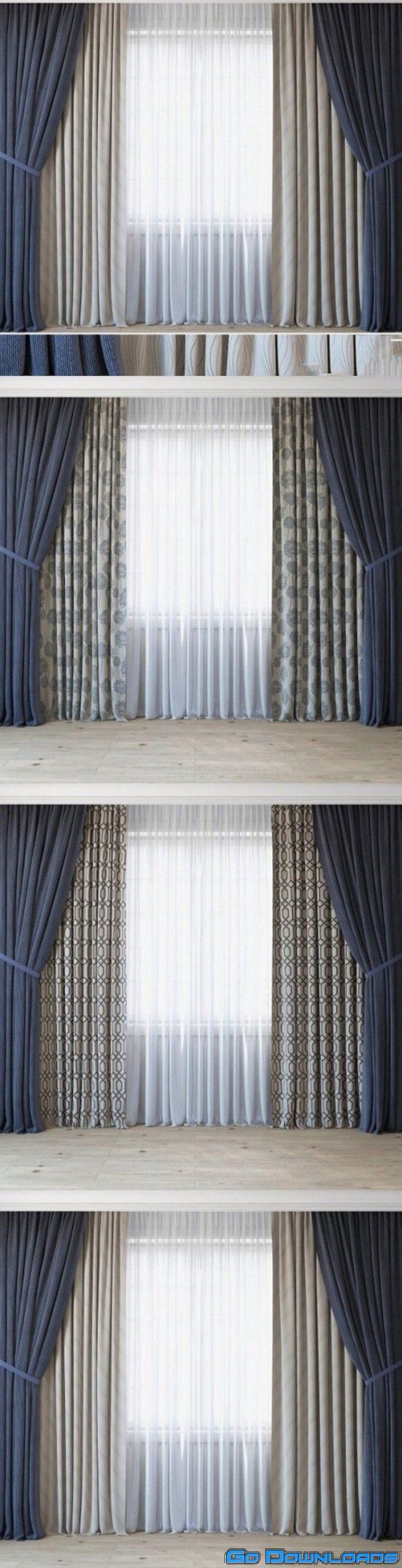 Curtains With Tulle Set 3 In 1 Free Download