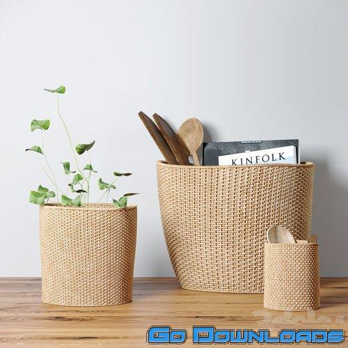 Decorative set with baskets Free Download