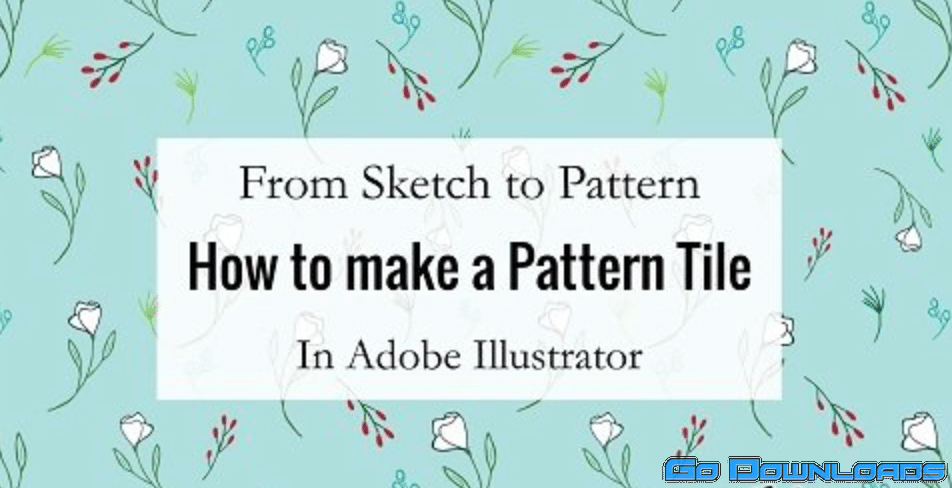 From sketch to Pattern on Illustrator/ easy to follow steps