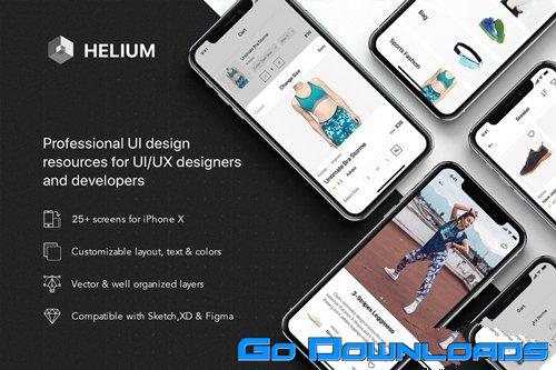 Helium Fashion Shop UI Kit Free Download