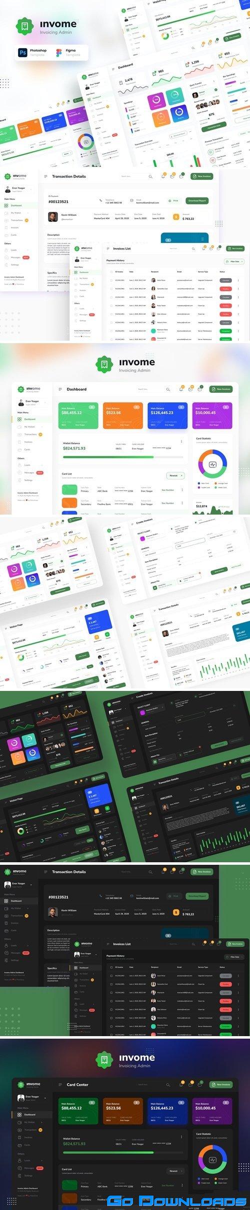 Invome Invoicing Admin Dashboard Template Free Download