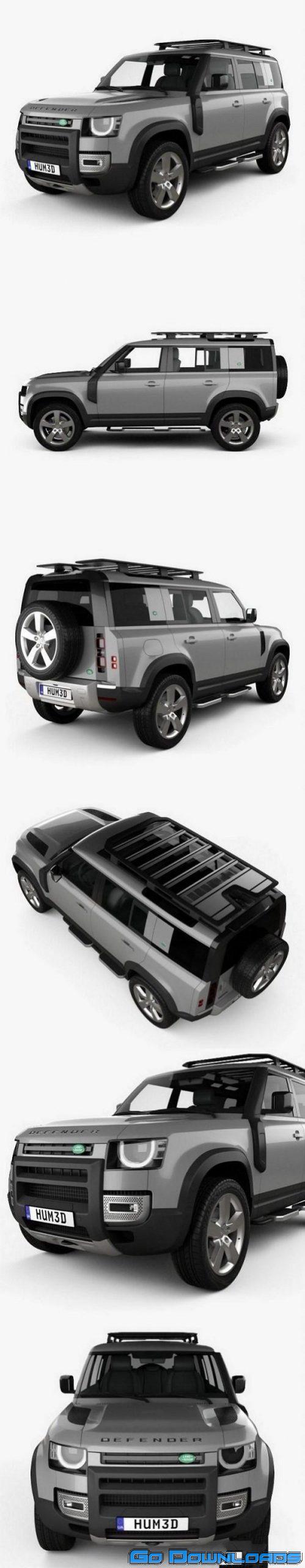 Land Rover Defender 110 2020 3d model Free Download