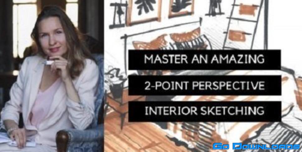 Master an Amazing 2-Point Perspective Interior Sketching Free Download