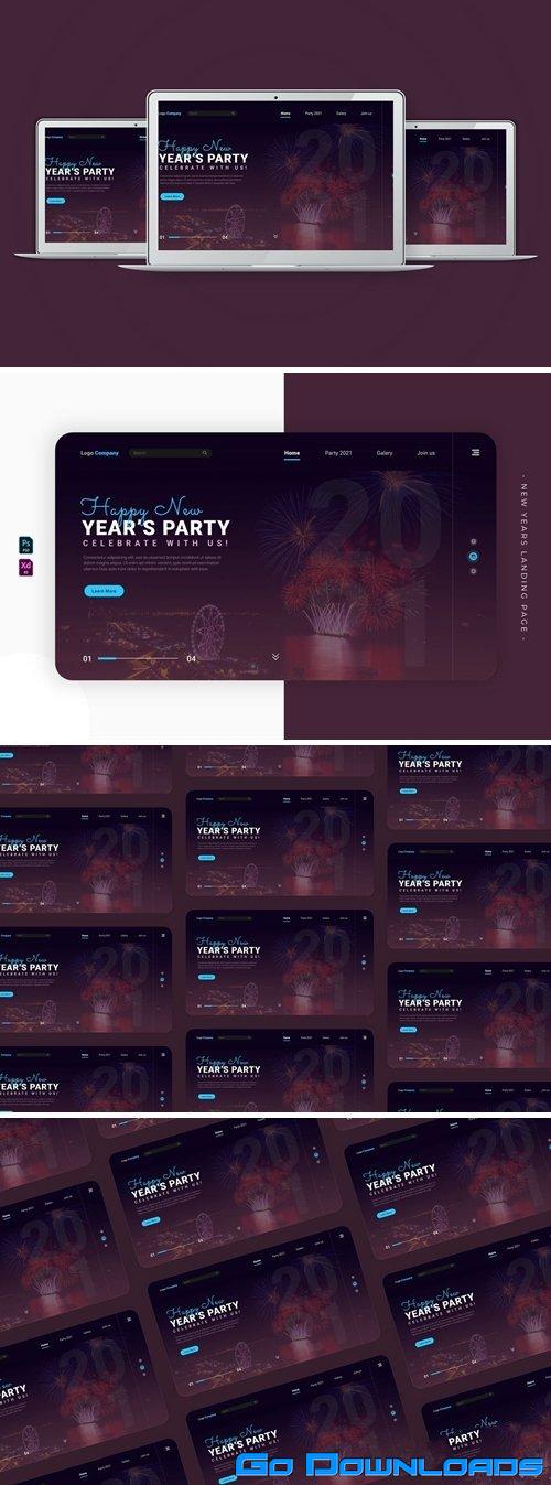 New Years Fireworkiys | Landing Page Free Download