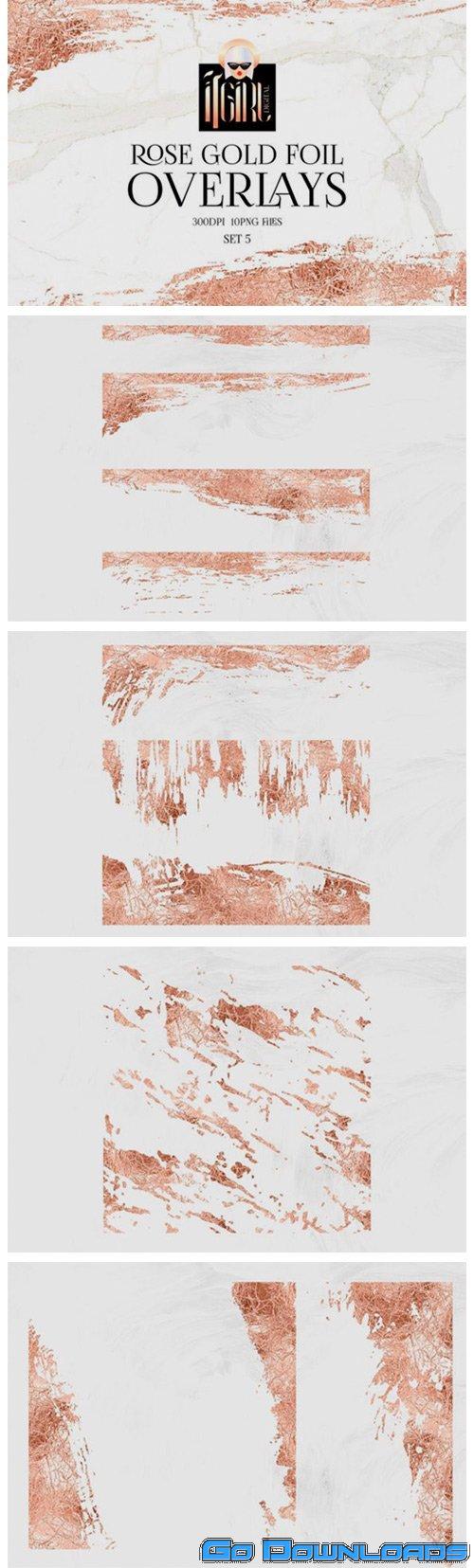 Rose Gold Foil Abstract Borders Clipart 7872143 Free Download