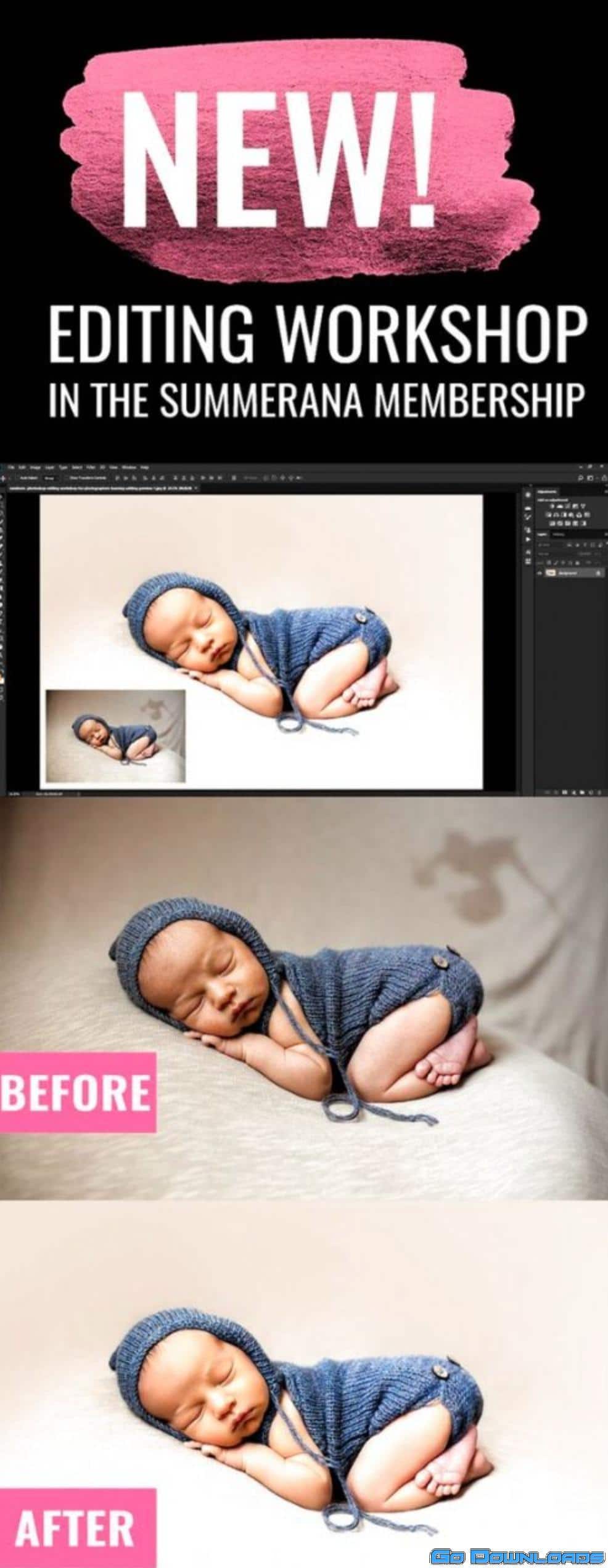 Summerana – Bundles of Blue – Newborn Editing Workshop