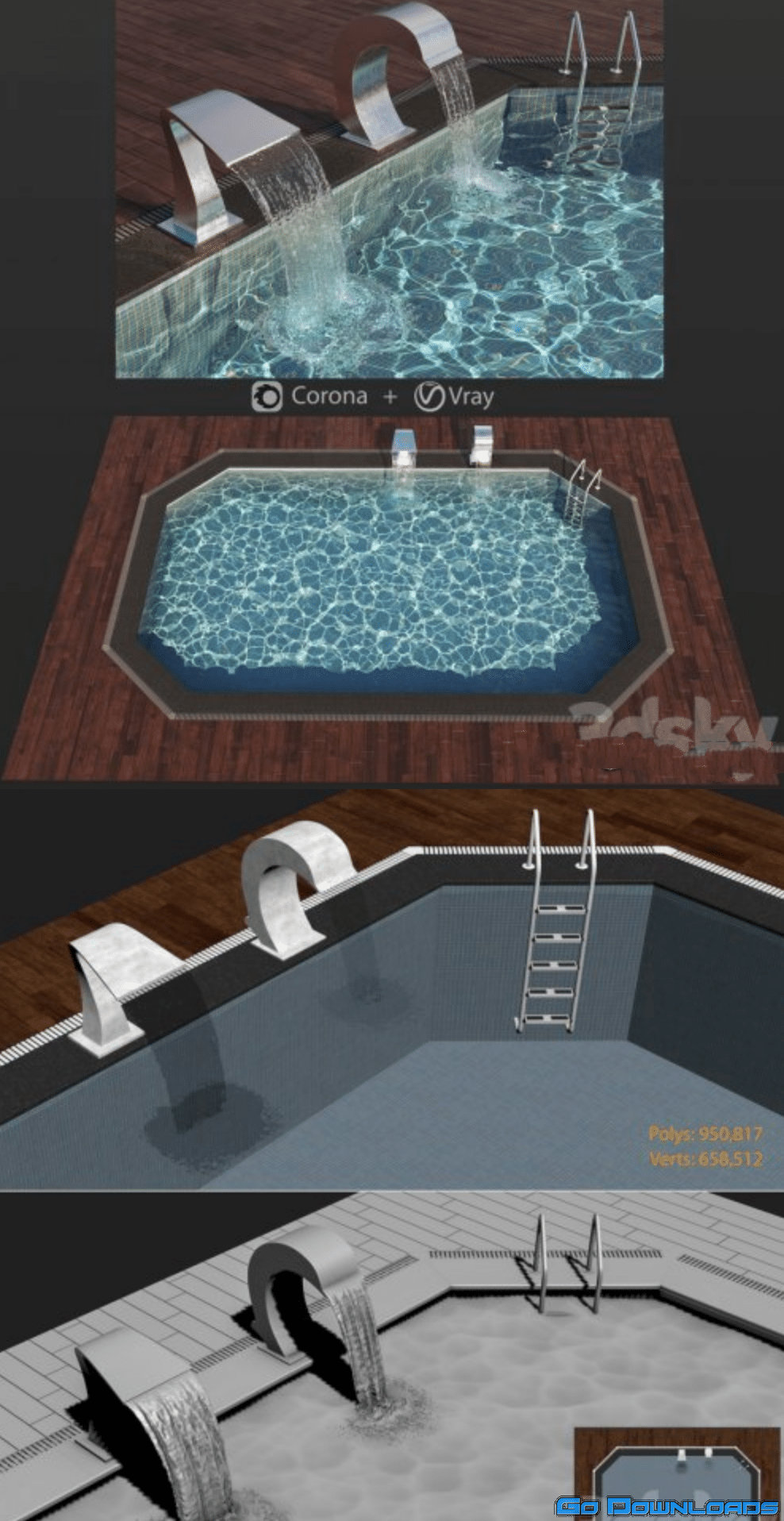 Swimming pool waterfall Free Download