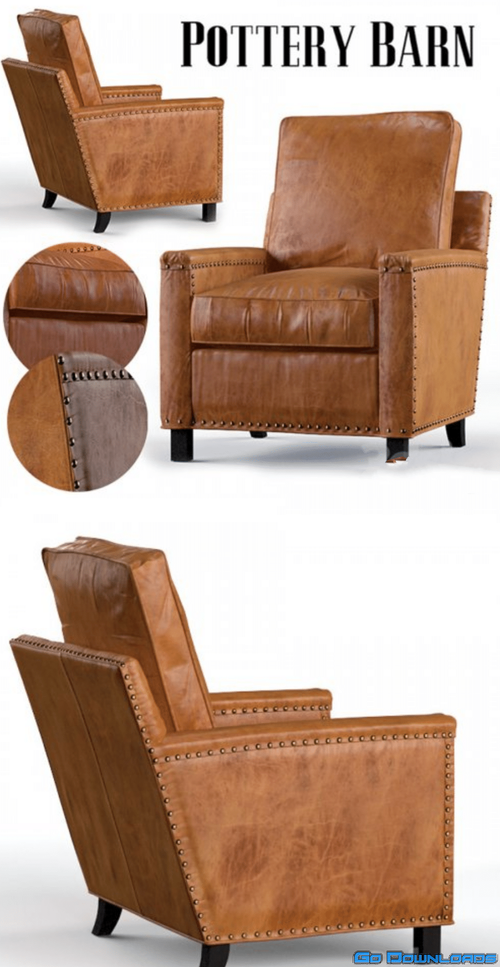 Tyler Leather Armchair | Pottery Barn Free Download