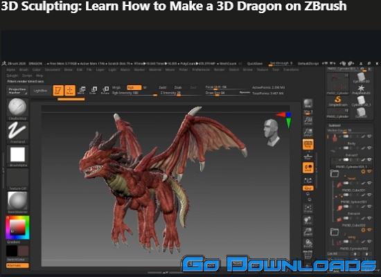 Udemy – 3D Sculpting Learn How to Make a 3D Dragon on ZBrush Free Download