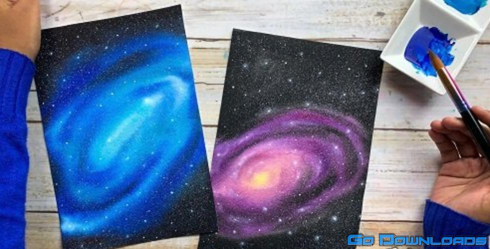 Watercolor Galaxies for Beginners – Learn to Paint a Stellar Spiral Galaxy