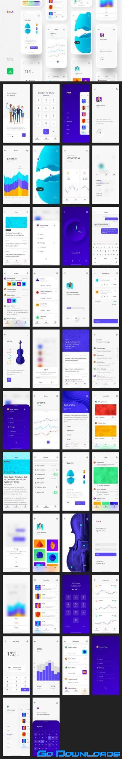 Yolk iOS UI Kit for Sketch Free Download