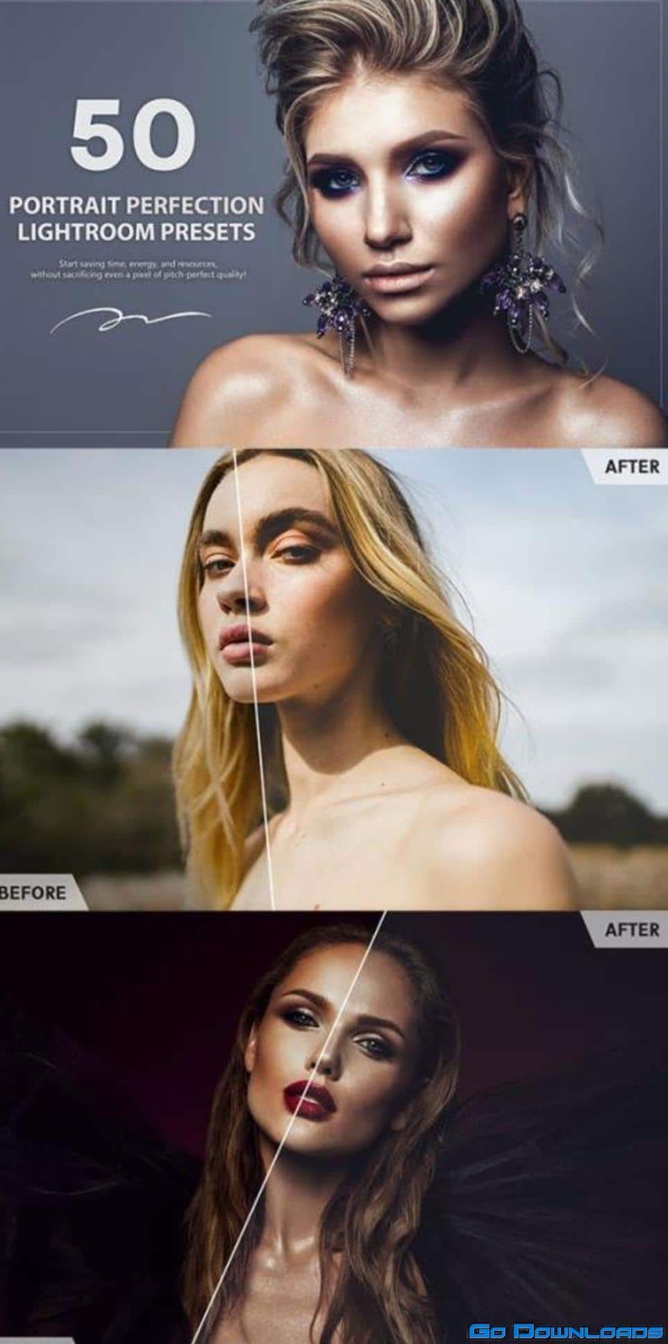 50 Portrait Perfection Lightroom Presets Free Download