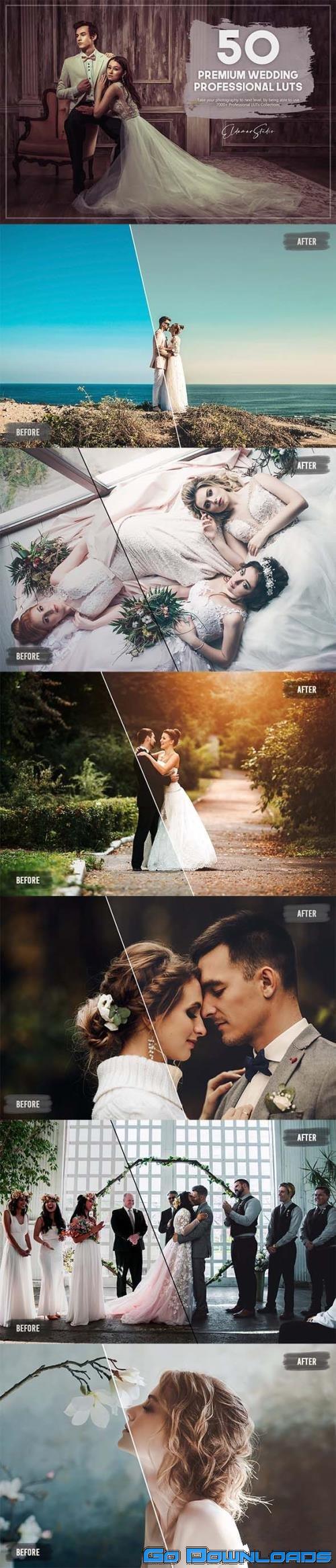 50 Premium Wedding LUTs Pack Free Download