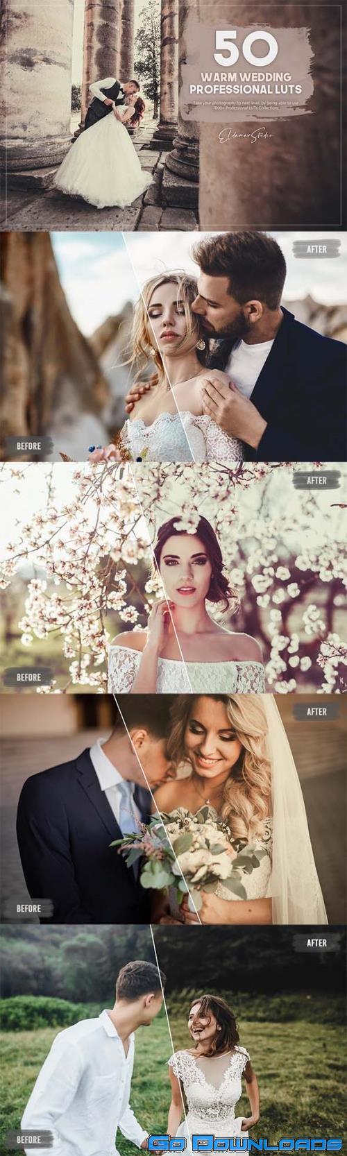 50 Warm Wedding LUTs Pack Free Download