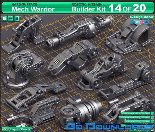 ArtStation Mega Pack Sci-Fi Hard Surface KITBASH 400 DETAILS and Hard Surface KitBash Vol 6 Free Download