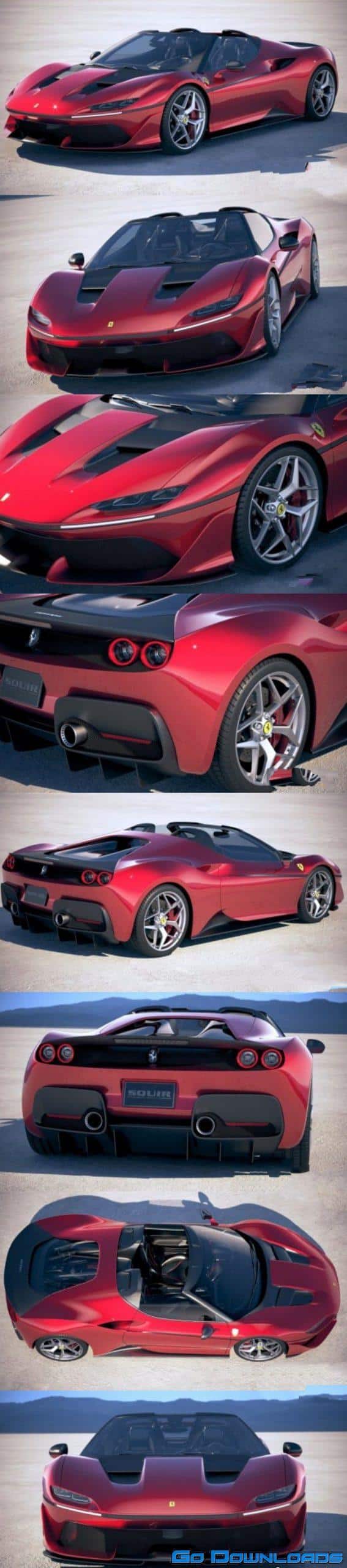 Cgtrader Ferrari J50 2017 3D model Free Download