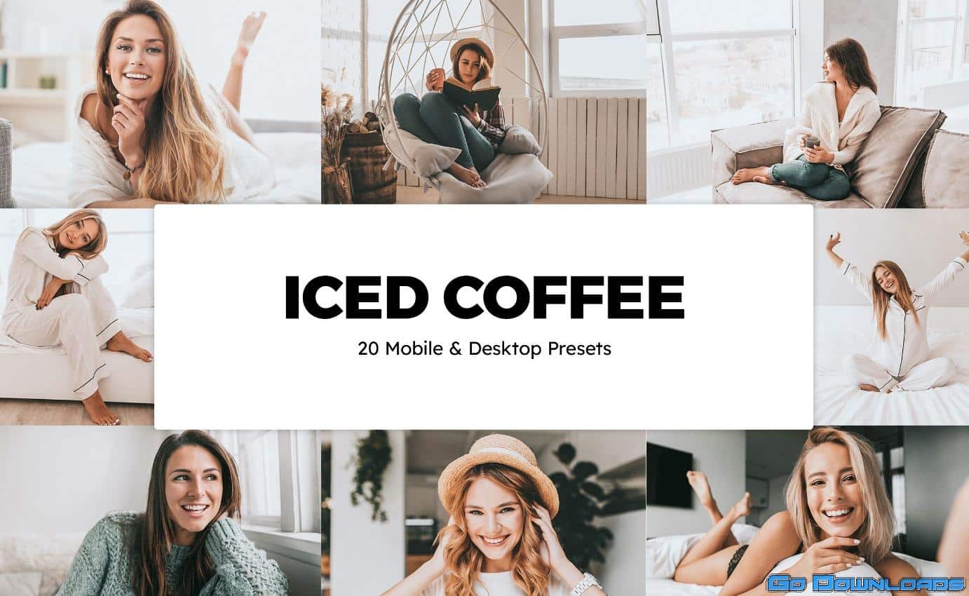 CreativeMarket 20 Iced Coffee Lightroom Presets & LUTs 5842198 Free Download