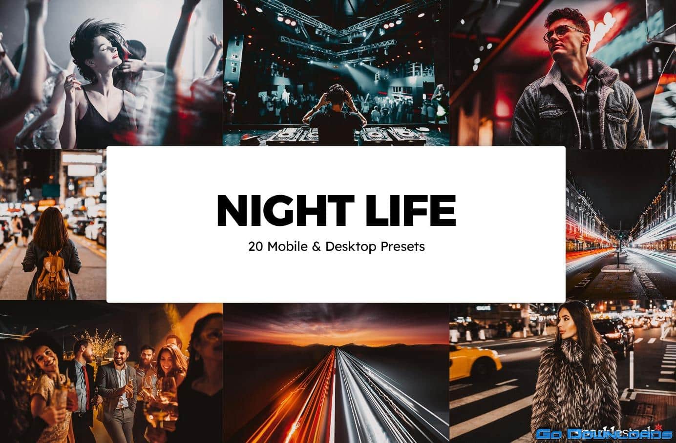 CreativeMarket 20 Night Life Lightroom Presets & LUTs 5859547 Free Download