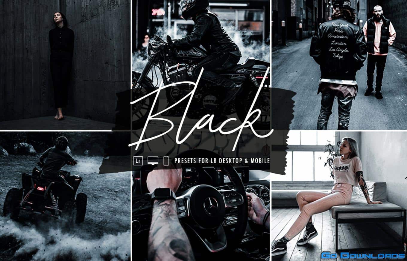 CreativeMarket Black Lightroom Preset Collection 5832681 Free Download