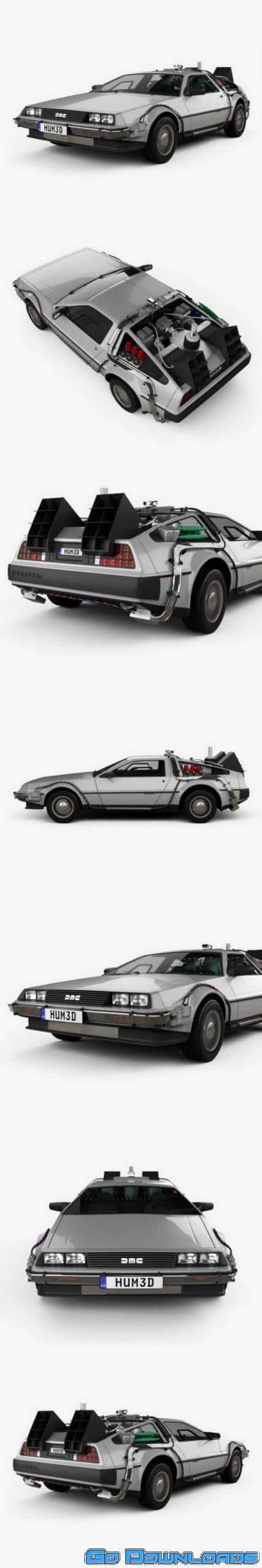 DeLorean DMC-12 BTTF II 1981 3D Model Free Download