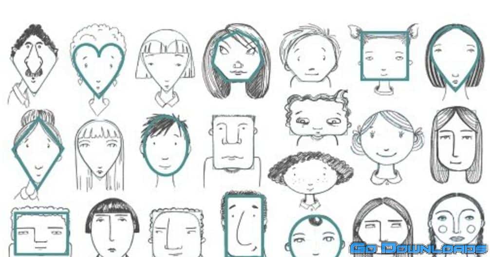 Face Shapes: Draw a Series of Characters Using Simple Shapes