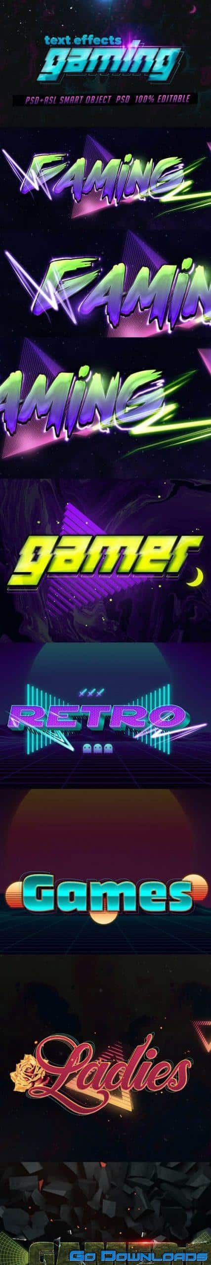 GraphicRiver Gaming Text Effects Psd & Layer Styles 29727123 Free Download