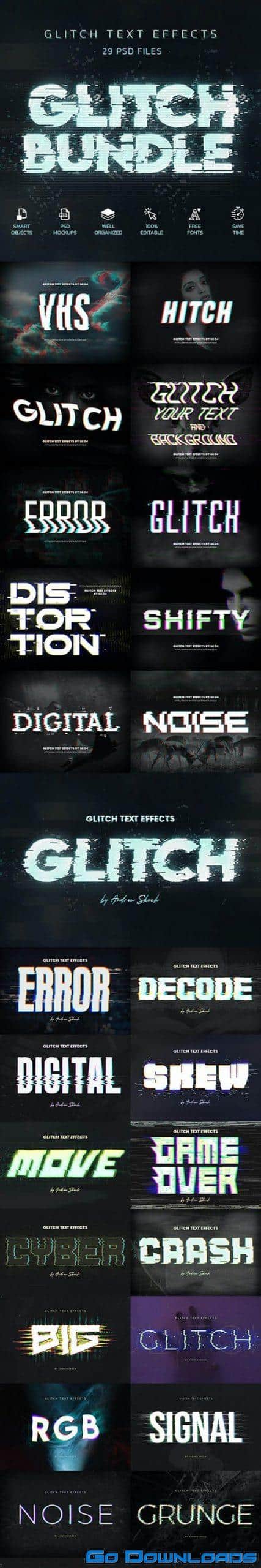 GraphicRiver Glitch Effects Bundle 29750877 Free Download