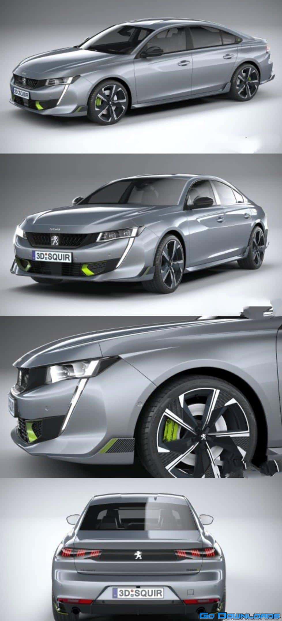 Peugeot 508 PSE 2021 3D model Free Download