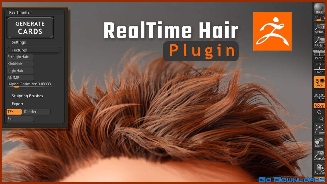 Real-time Hair ZBrush Plugin Free Download