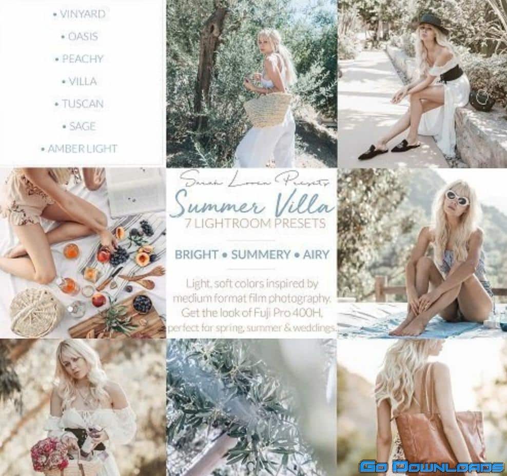 Sarah Loven Summer Villa Pack | Desktop Presets Free Download