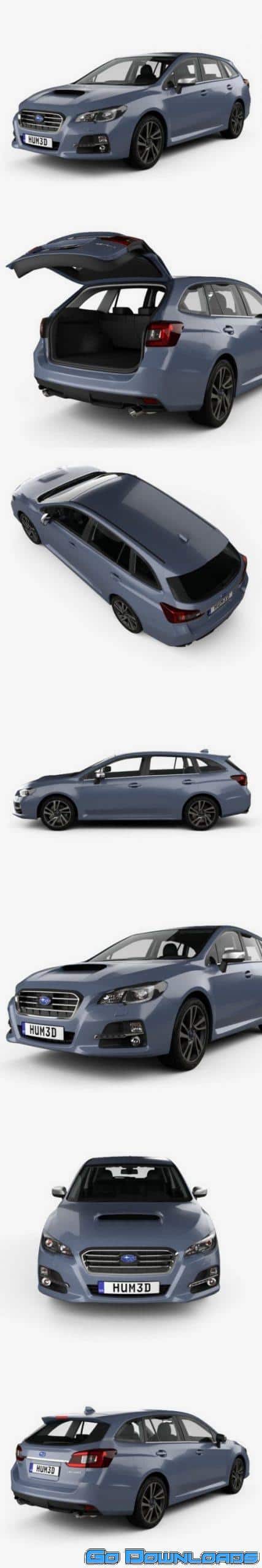 Subaru Levorg with HQ interior 2015 3D Model Free Download