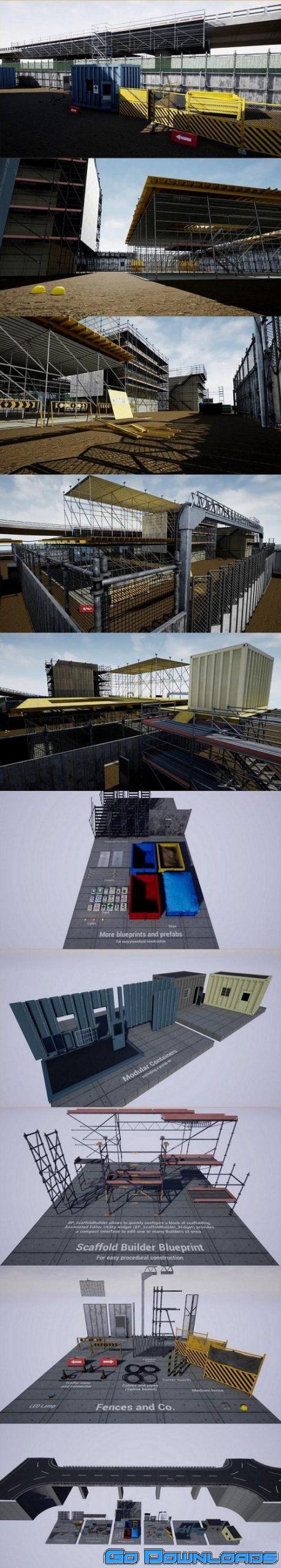 Unreal Engine Modular Procedural Scaffold System v4.24 Free Download