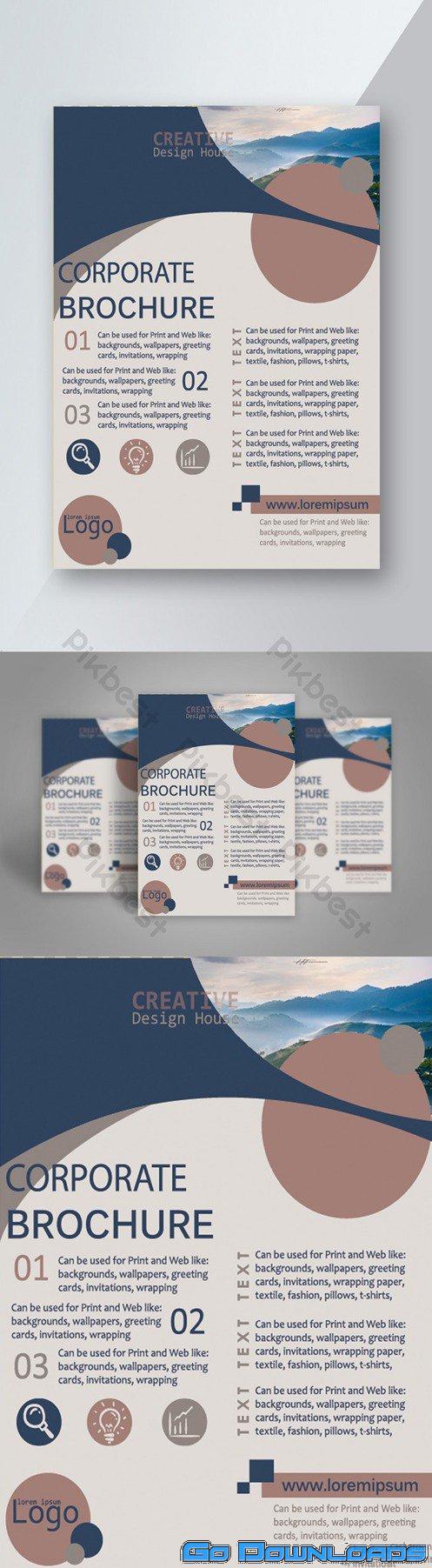 template flyer business in trendy shape compotitions Template PSD Free Download