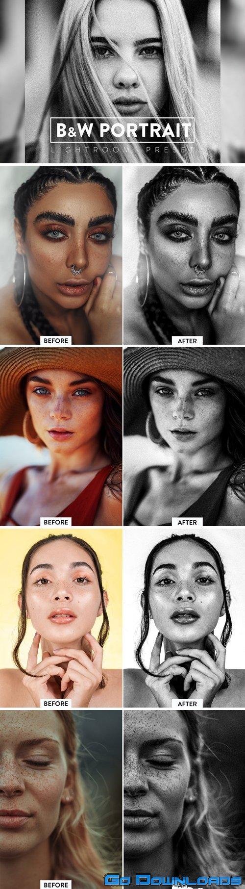 10 Black and White Portrait Lightroom Preset Free Download