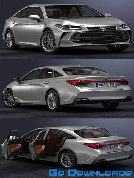 3D 2019 Toyota Avalon model Free Download