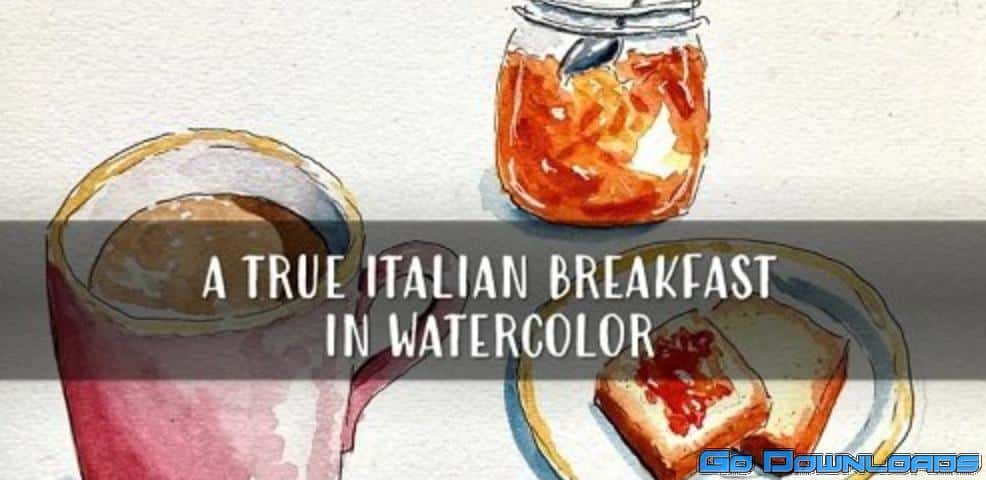 A True Italian Breakfast in Watercolor: Color, Composition, and Depth