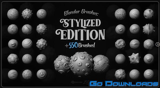 ArtStation 550+ Blender Brushes Stylized Edition (4K Alphas Included) Free Download