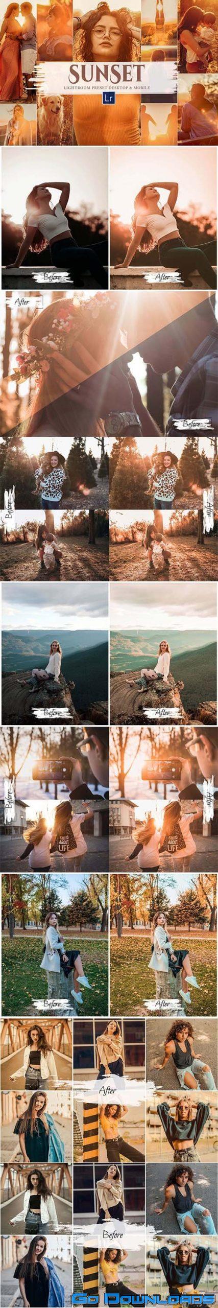 CreativeMarket 10 Sunset Mobile & Lightroom Presets 5885469 Free Download