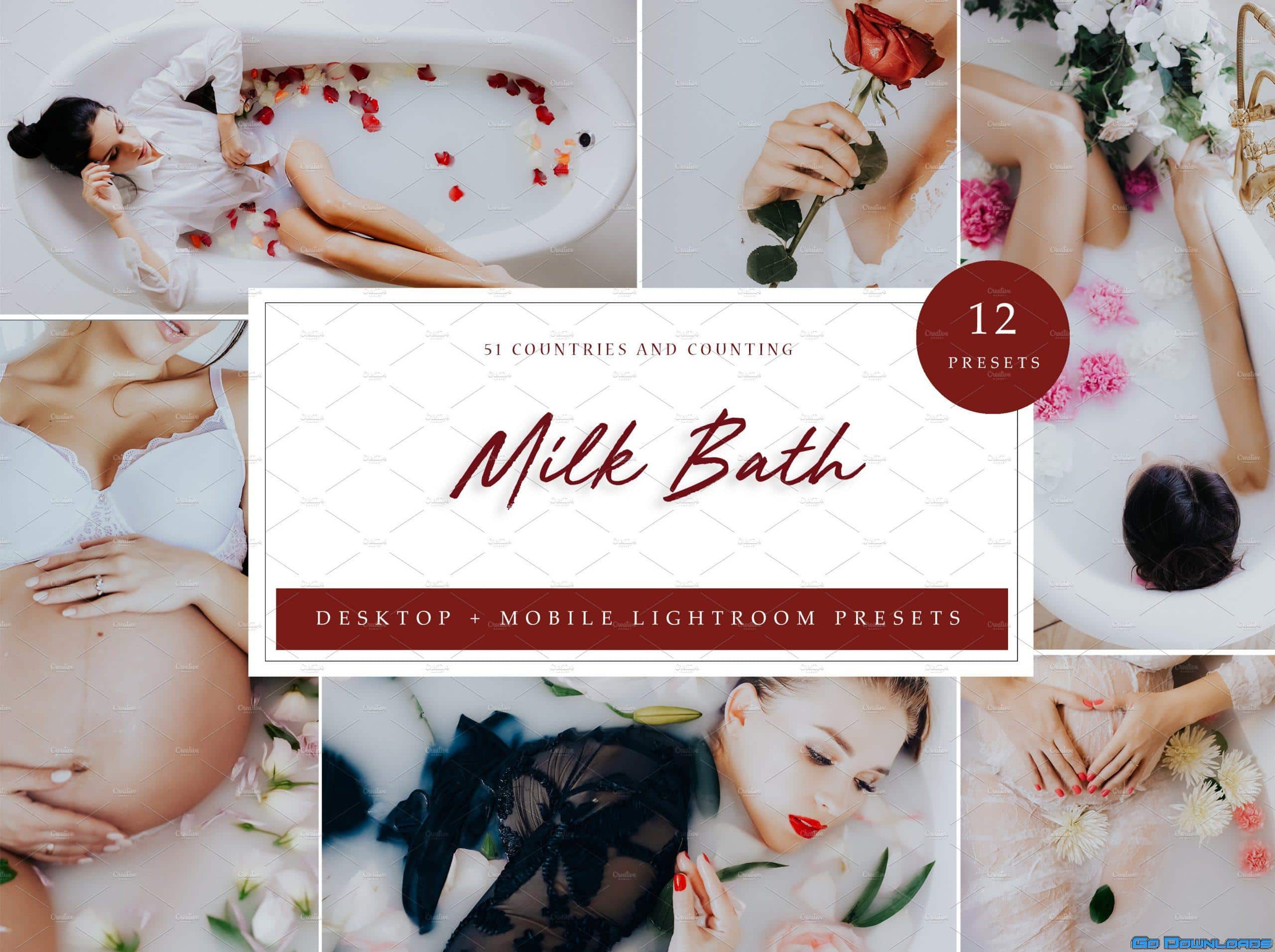 CreativeMarket 12 x Lightroom Presets Milk Bath 5962573 Free Download