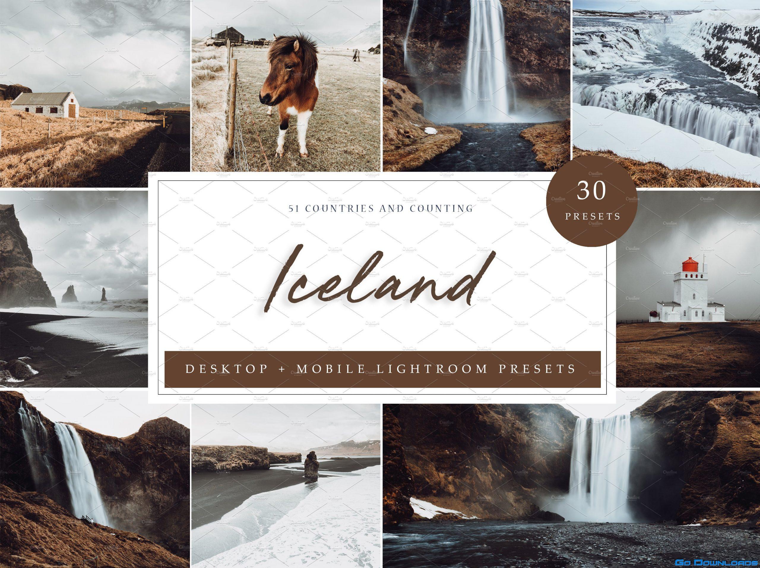 CreativeMarket 30 x Lightroom Presets Iceland 5962569 Free Download