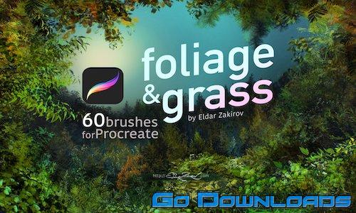 CreativeMarket 60 Foliage & Grass Procreate brushes 5760856 Free Download