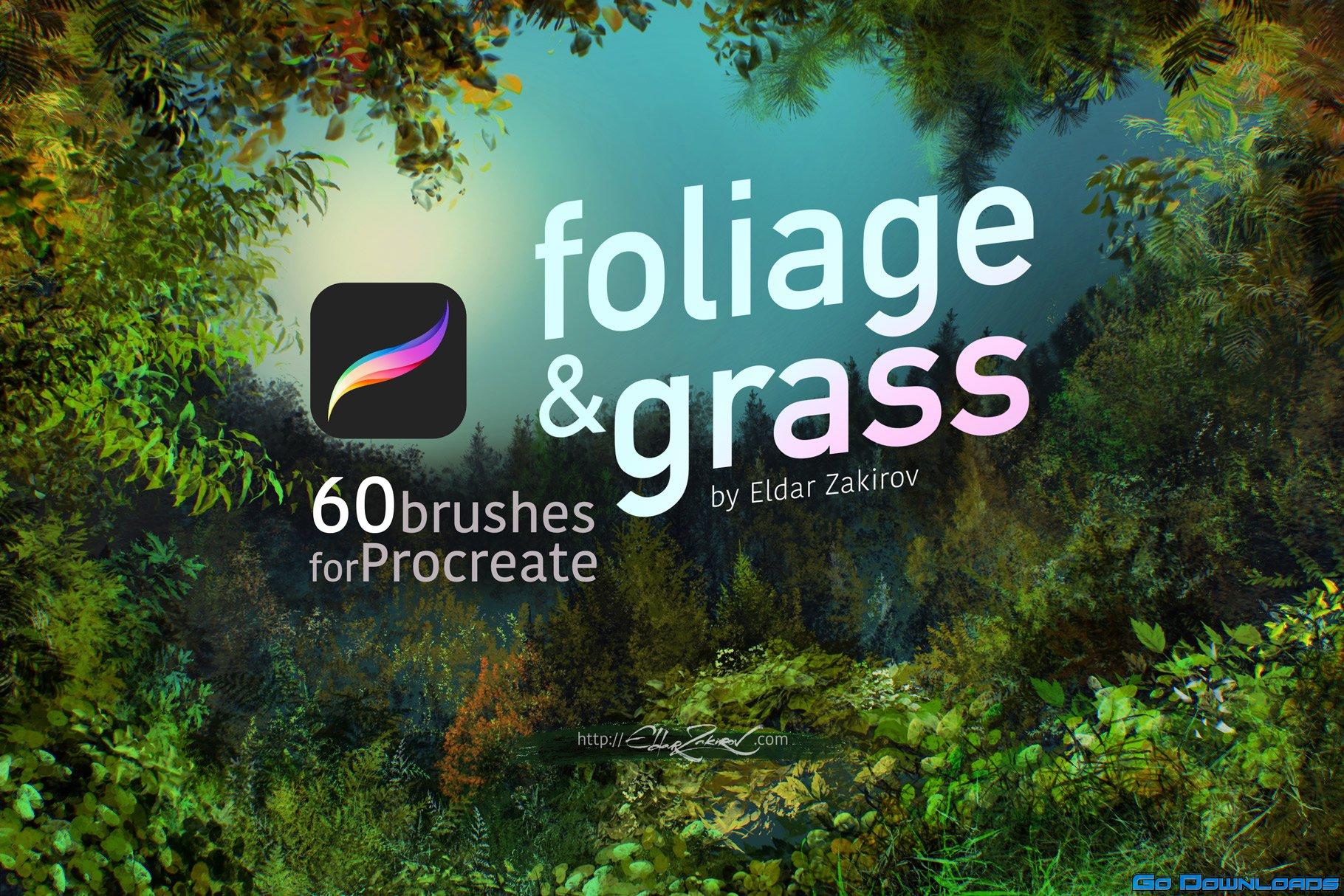 CreativeMarket – 60 Foliage & Grass Procreate brushes 5760856 Free Download