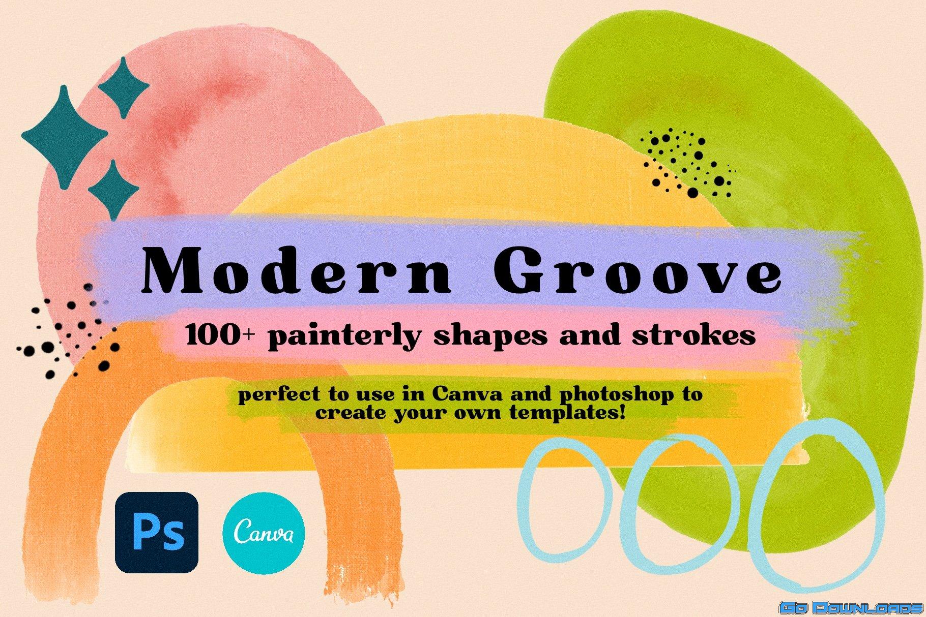 CreativeMarket Modern Groove Shapes and Strokes 5989493 Free Download