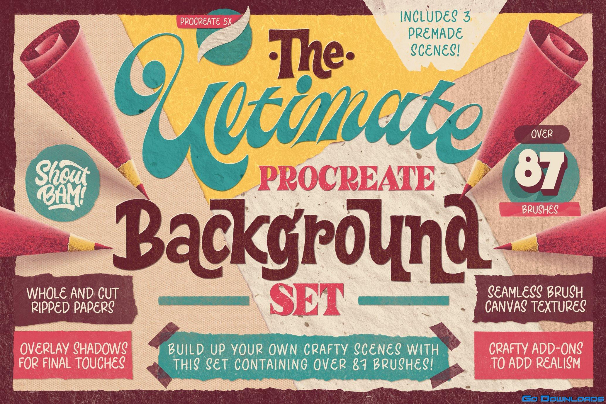 CreativeMarket Ultimate Procreate Background Set 5947780 Free Download