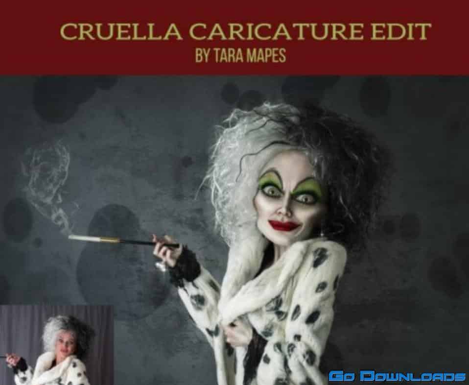 Cruella Caricature Tutorial by Tara Mapes – Photomanipulation and Surreal Editing Tutorial