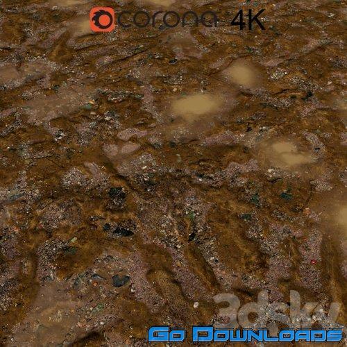 Dirty soil material after rain (Wet Mud) Free Download