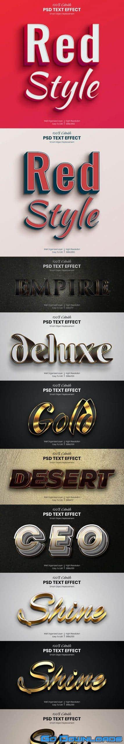 GraphicRiver 13 Photoshop Text Effects Luxury Styles 30702118 Mobile Free Download