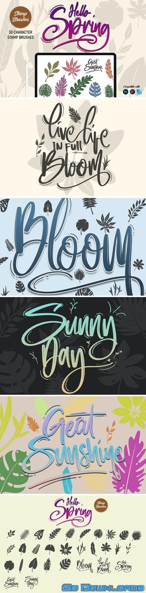 Hello Spring | Stamp Brushes Free Download