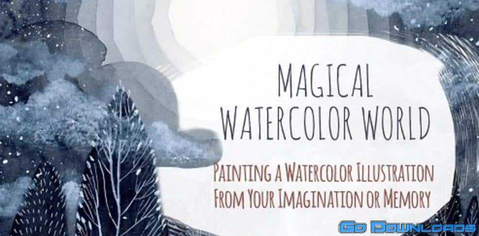 Magical Watercolor World. Painting Watercolor Illustration from Your Imagination or Memory