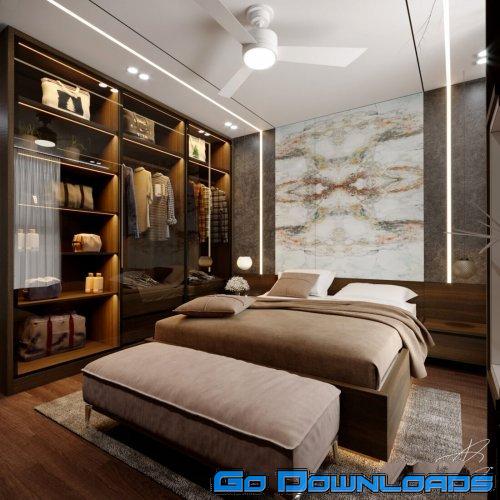 Modern Style Bedroom 628 Free Download